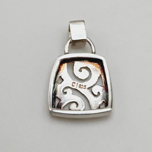 Mini Swirls Scrollwork Openwork Cutout 925 Sterling Silver Pedant - Picture 4 of 4